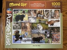 Puzzle Twist Mixed Up Jigsaw 1000 Piece  Into the Wild  Animals 26  x19" USA NEW