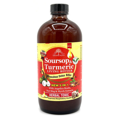Soursop & Turmeric Detox Living Bitters 5-in-1 Herbal Tonic   Essential Palace