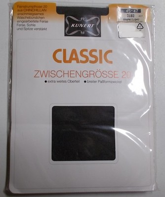 Kunert Classic 20den Strumpfhose Graphit Zwischengröße 45-47