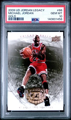 Michael Jordan Gold SP PSA 10 GEM MINT 2009 Upper Deck Jordan Legacy #66