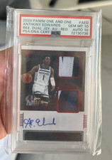 2020 Panini One And One Anthony Edwards RPA Red /25 Psa 10 Auto 10 High End!