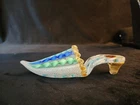 Hand Blown Murano Glass Zanfirico Ribbon Reticello Slipper