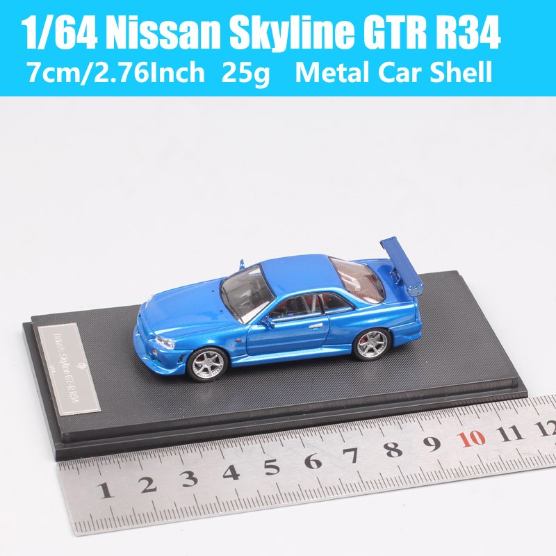 KOD 1/64 Scale Brian Nissan Skyline GTR R34 Racer Car Model GFCC