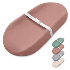 Muslin Baby Changing Pad with Waterproof Lining Foam, Diaper Changing Table P...