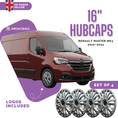 16'' WHEEL TRIMS TO FIT RENAULT MASTER MK3 2010 2024  SET OF 4 TRIMS**