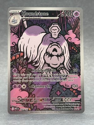 Pokémon - 145/132 Houndstone ME01 Mega Evolution Illustration Rare Holo NM TCG