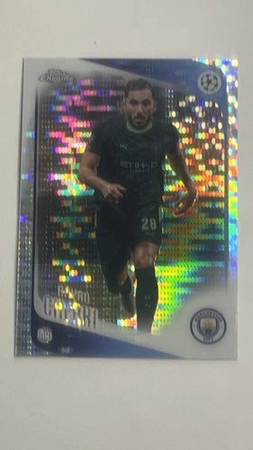 RAYAN CHERKI 2025-26 Topps Chrome UCL #1 Manchester City Pulsar Refractor NM/MT