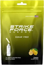 (Free Duty Tax) Strike Force Energy Drink Mix - Lemon Flavor - Natural Tasti