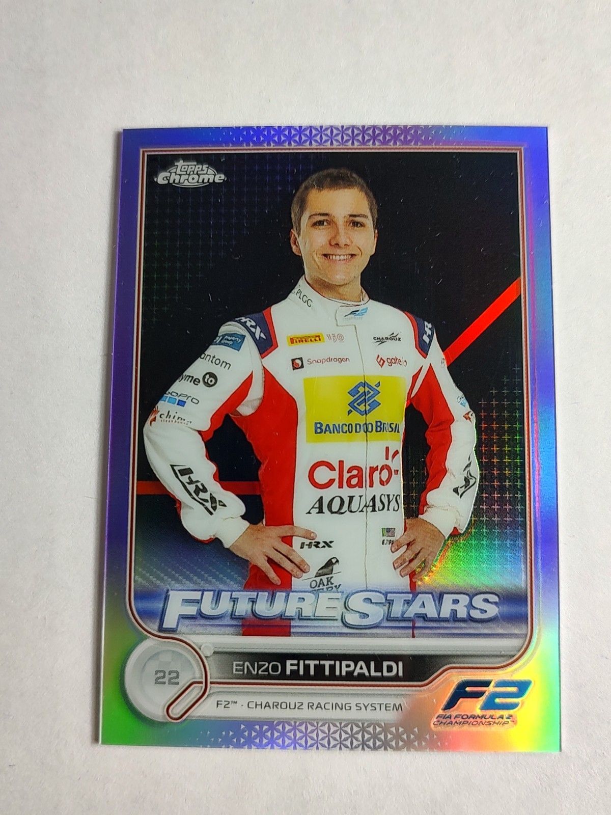 2022 Topps Chrome Formula 1 Purple Refractors #95 Enzo Fittipaldi 193/399