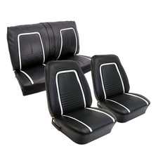 Premium Stitched Vinyl Seat Cover Set-deluxe Interior Fr -black For 1967 Camaro Premium Stitched Vinyl Seat Cover Set-deluxe Interior Fr -black For 1967 Camaro