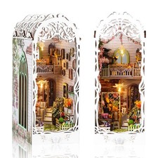 DIY Book Nook Kit Miniature Dollhouse Booknook Kit for Adults,Teens, 3D Wood...