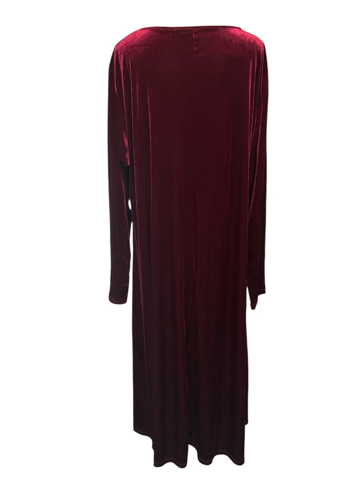 VETEMENTS Abito a tubino Deep Wine manica lunga in velluto più 2X Whimsygoth Dark Fairy Holiday