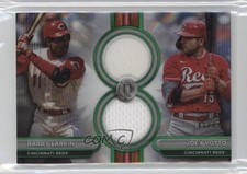 2024 Tribute Dual Relics Players Green 41/99 Barry Larkin Joey Votto HOF 05x8