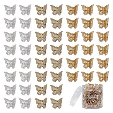 50PCS Mini Butterfly Hair Clips Assorted Colors Small Hair Claw Accessories