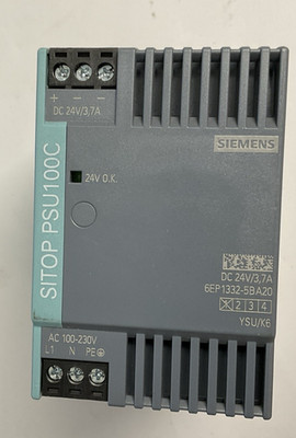 SIEMENS 6EP1332-5BA20 POWER SUPPLY 24VDC 3.7A 50/60HZ