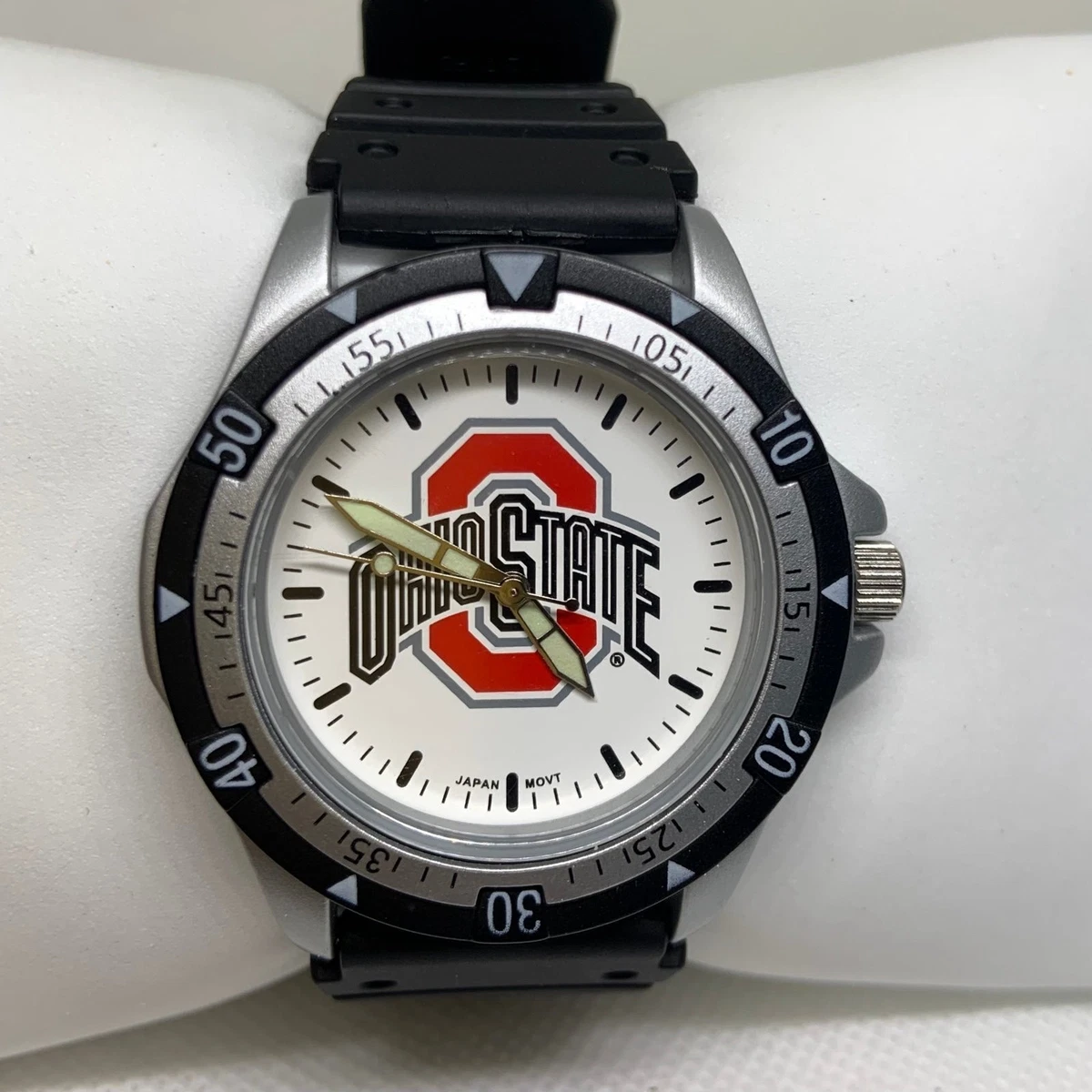 Ohio State LogoArt Men\'s Silver & Gold Watch (needs battery) Ohio State Watch on Bracelet by Diamond Cellar | Diamond Cellar main image 2