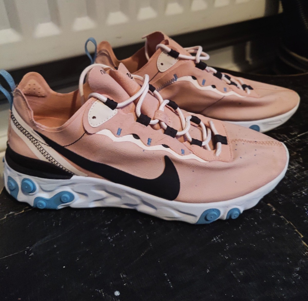 Nike React Element 55 Women Coral Pink Sneakers Trainers