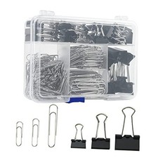 Binder Clips Paper Clips Assorted Sizes, 340pcs Black Binder Clips Jumbo