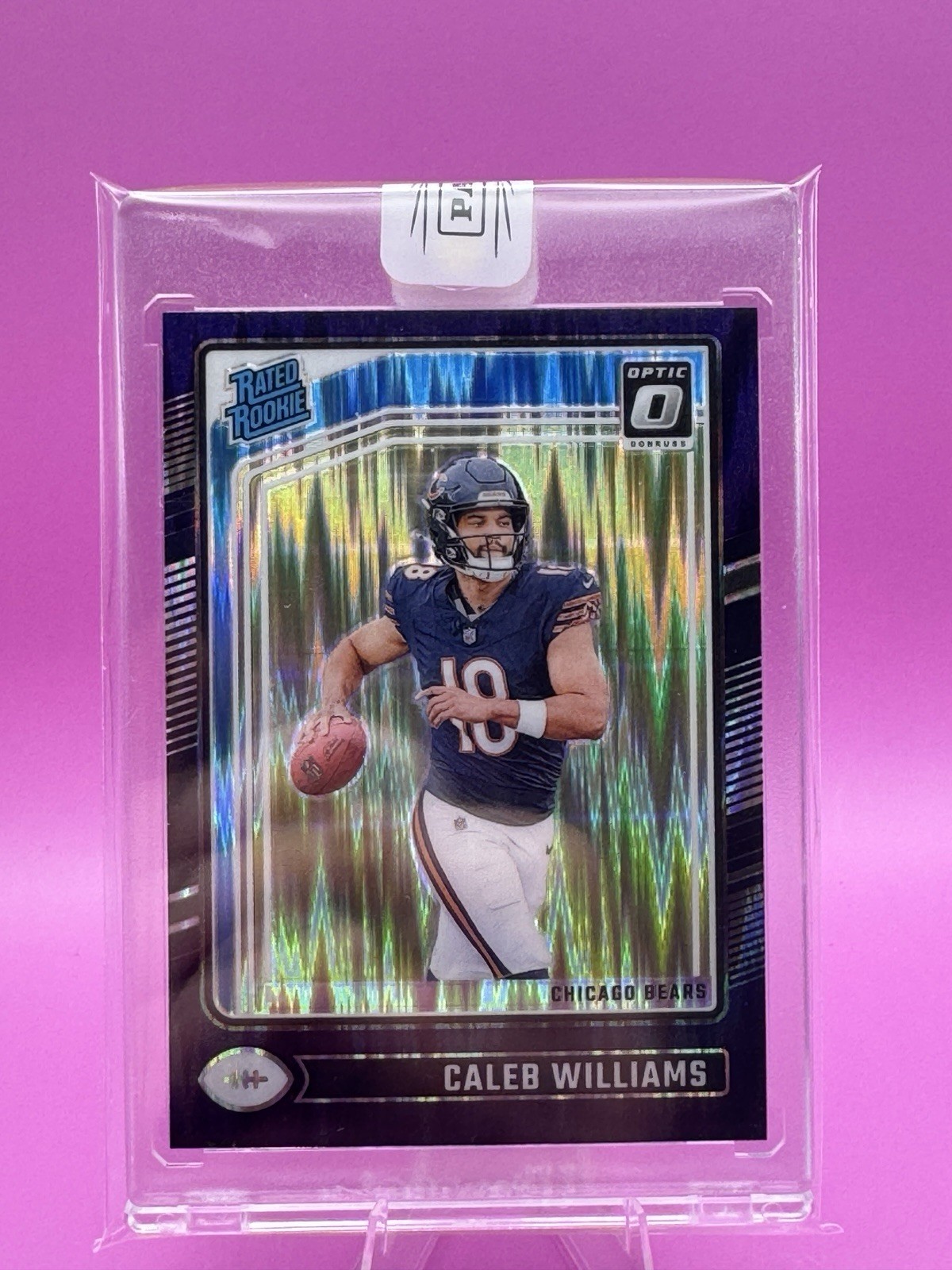 2024 Panini Donruss Optic Rated Rookie Caleb Williams #201 Purple Shock Prizm 