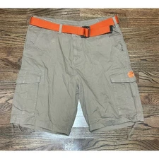 Vintage J. America Y2K Clemson Tigers Belted Embroidered Cargo Shorts Mens Sz 36