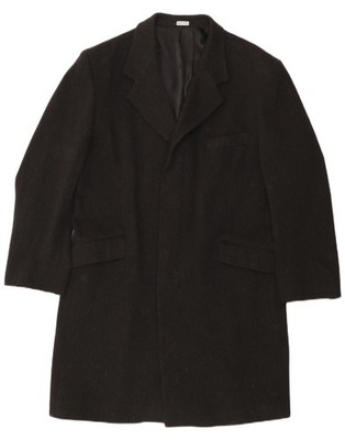 Conbipel Mens Overcoat IT 52 Large Black Wool BH04