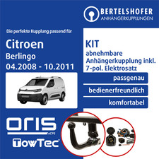Für CITROEN Berlingo Typ B9 04.2008-10.2011 AHK abn +7pol sp. E-Satz NEU TOP