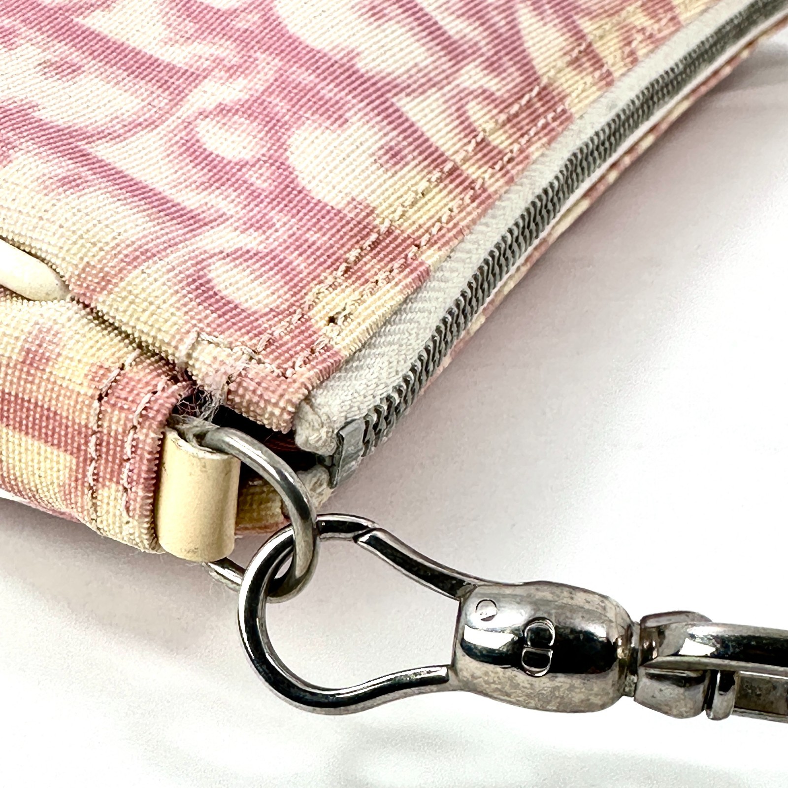 DIOR Pink Trotter Saddle Bag PVC Leather Purse Authentic thumbnail 17