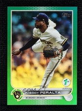 2022 Topps Series 1 1st Edition Green 76/150 Freddy Peralta #13 7m3