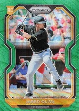 2021 Panini Prizm #34 Jared Oliva Green Prizm Rookie Card Pirates. rookie card picture
