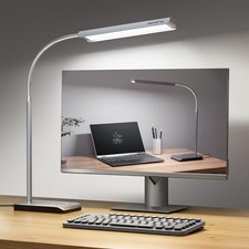LED Desk Lamp, 12W Reading Desk Lamp for Office Home with 60 Lighting Silver