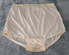 Bali One Pair Full Cut Beige Sheer Panties Silky Nylon Size 12 23467 High Waist