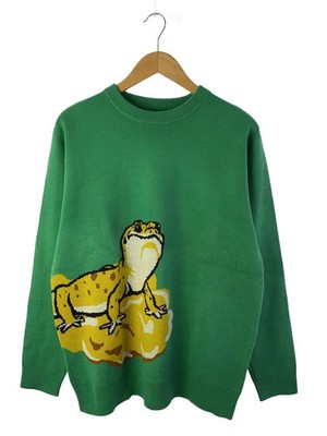 GO SLOW CARAVAN Knit Sweater (Thick) Size 5 Acrylic GRN 386107