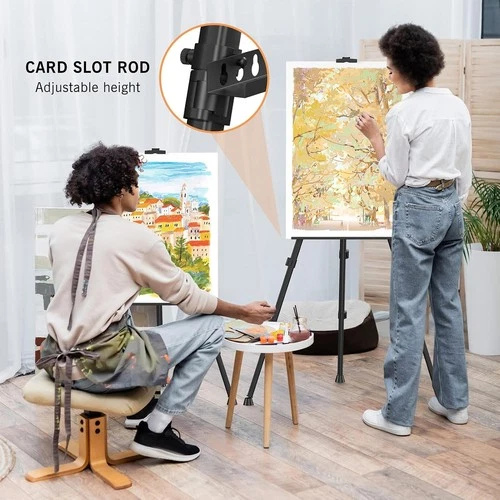 Art Painting Tripod Easel Stand - Portable Adjustable Display Artist Metal Easel - Picture 2 of 4