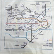 Underground London Tube Map vinyl 49cm x 49cm plus options apron? Mats? Etc 
