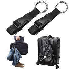 2 Pack Add-A-Bag Luggage Straps Adjustable Suitcase Belts Jacket Gripper