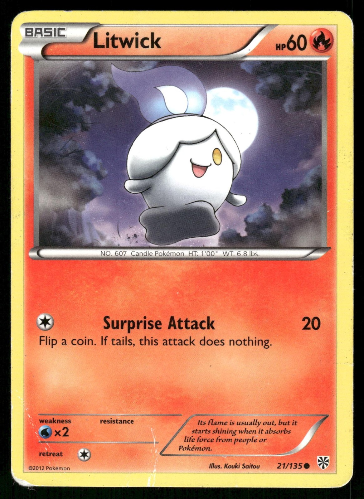 Litwick 21/135 Common Plasma Storm Pokemon Heavily Played