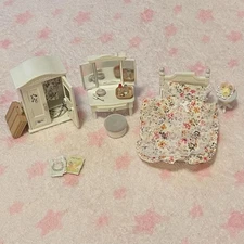 calico critters epoch everlasting girl’s lavender bedroom set! :3