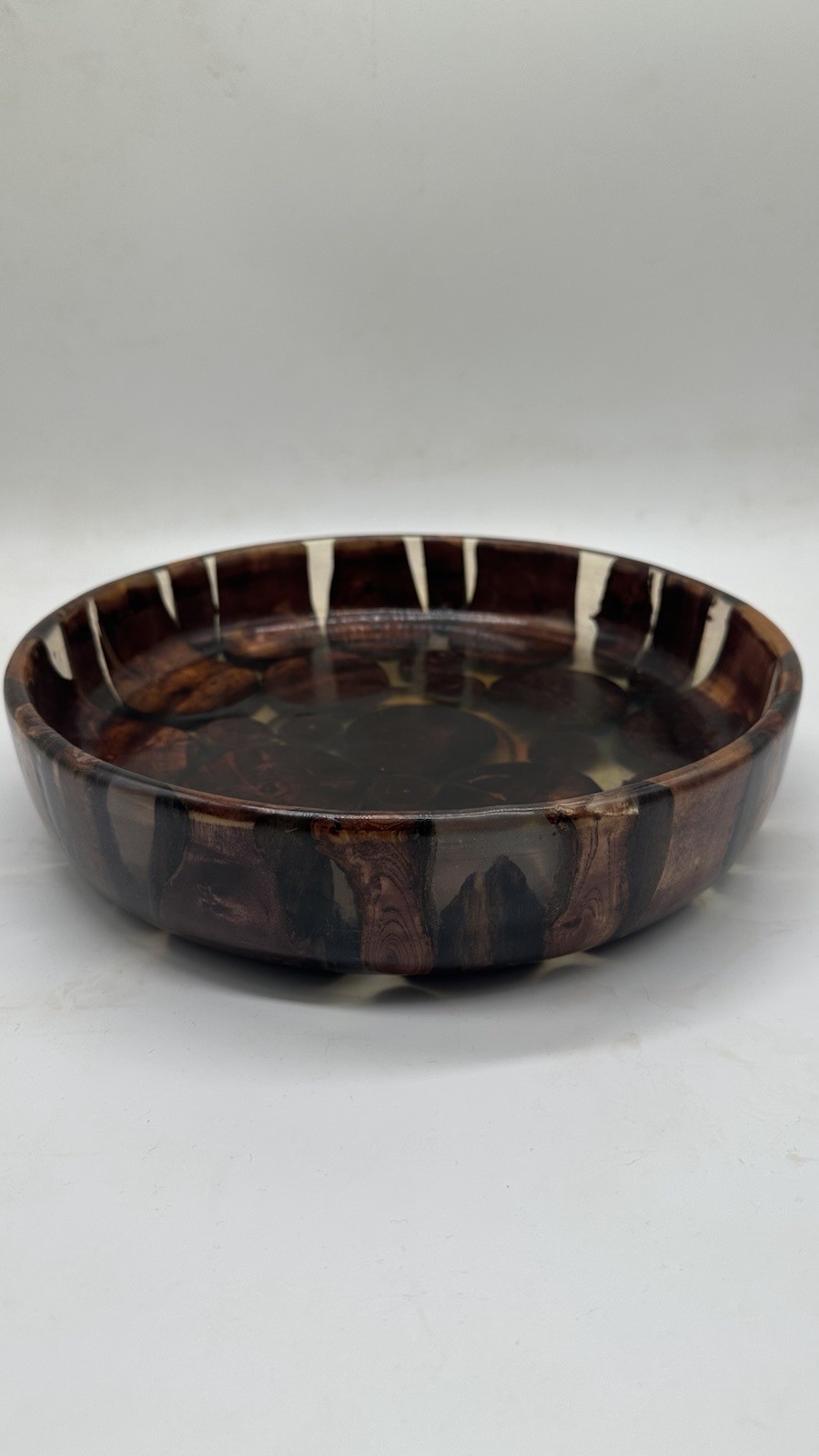 Museum-Quality Handcrafted Wood & Resin Art Bowl – One-of-a-Kind Luxury Peace