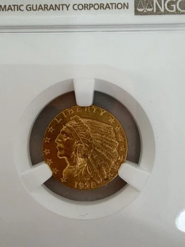 1928 $2.50 Indian Head Gold Quarter Eagle NGC MS61