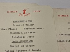 BIBBY LINE - SS OXFORDSHIRE Ocean Liner / Ship MENU CARD X5