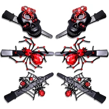 Halloween Hair Clips Gothic Large Spider Web Skull Hair Clip for Women Spooky Al