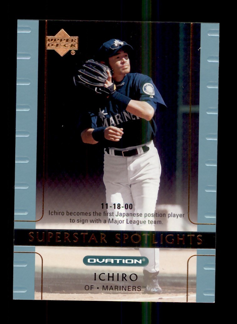 2002 UPPER DECK OVATION SUPERSTAR SPOTLIGHTS #90 ICHIRO SEATTLE MARINERS