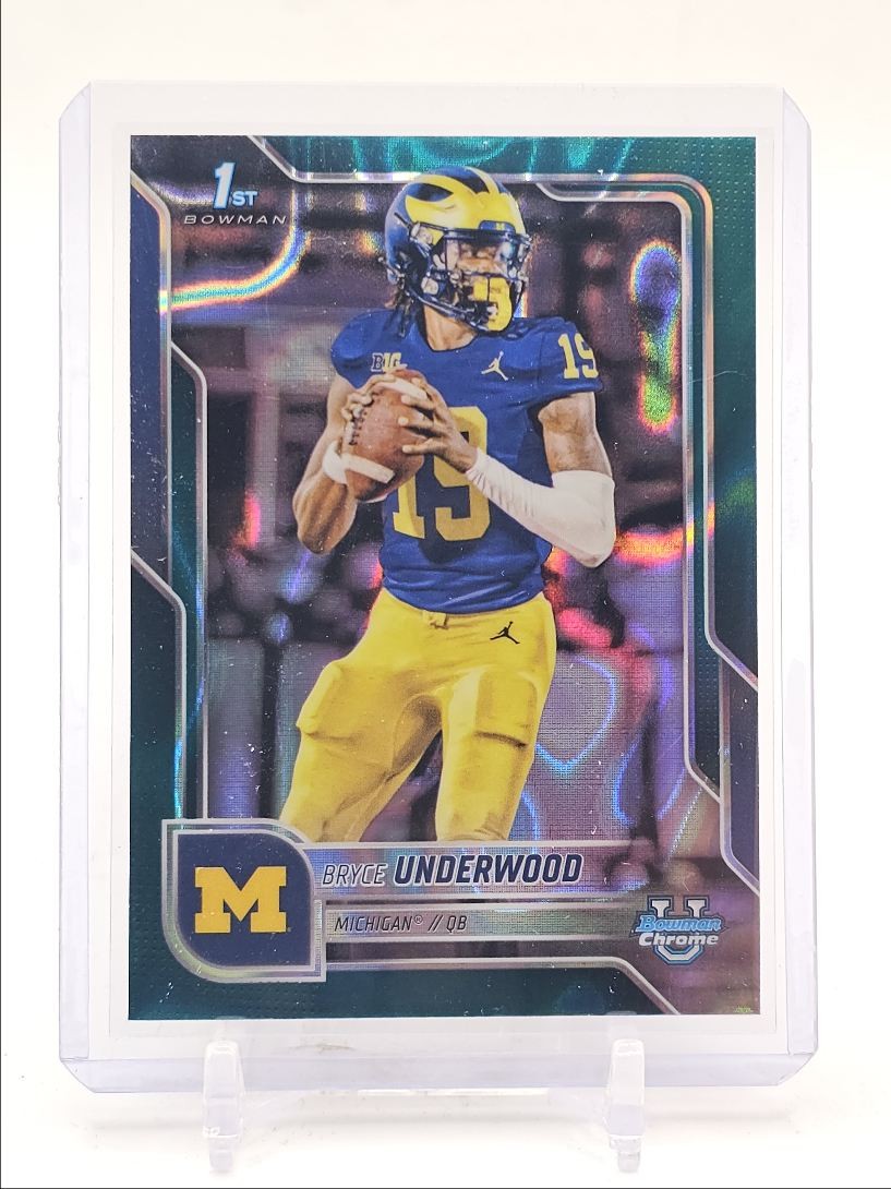 BRYCE UNDERWOOD 2025 BOWMAN UNIVERSITY CHROME 1ST TEAL LAVA Q0786