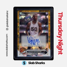 2023 TOPPS CHROME SAPPHIRE #CG-DR DAVID ROBINSON AUTO GOLD REFRACTOR /50