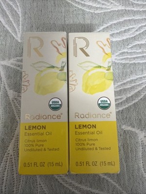 2xRadiance Lemon Essential Oil Citrus Limon 100% Pure 15ml Undiluted Tested