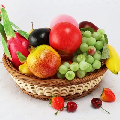  24 PCS Plastik Obst Deko Lebensechte Kirsch-fotografie-requisiten