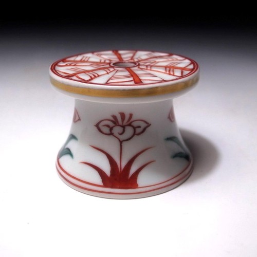 YO12 Vintage japanische Deckelauflage, Futaoki von berühmtem Töpfer, Shoami Takano - Bild 3 von 10