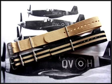 22mm Tan NATO G10 Ballistic nylon watchband strap 2 pak MoD RAF Bonded IW SUISSE