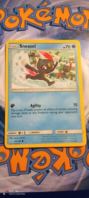 Pokémon TCG Sneasel Sun & Moon - Cosmic Eclipse 43/236 Regular Common-NM