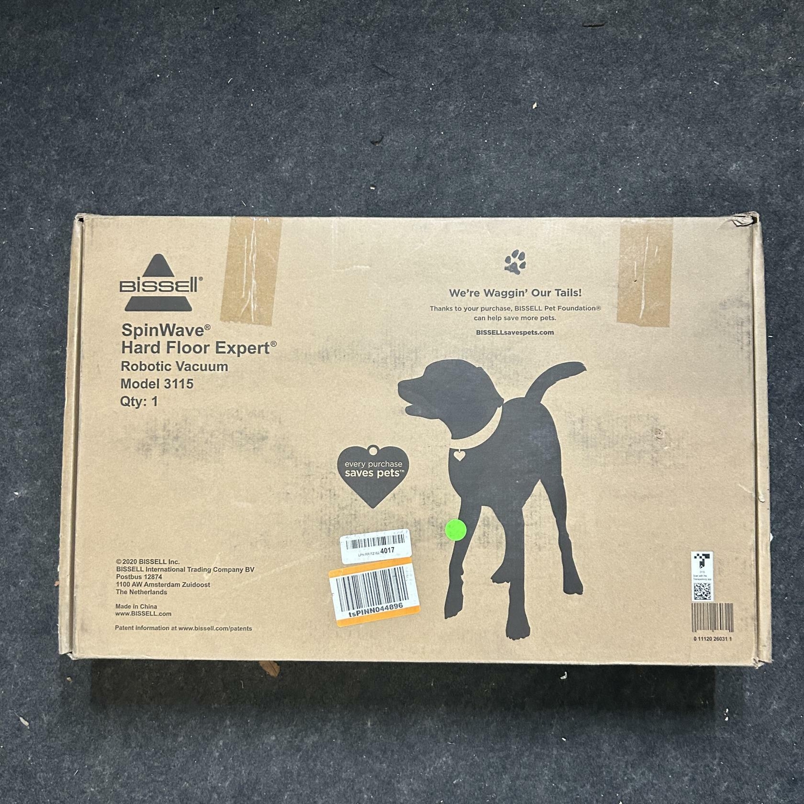 Bissell 3115 SpinWave Expert Pet Robot 2in1 Wet Mop & Vacuum No